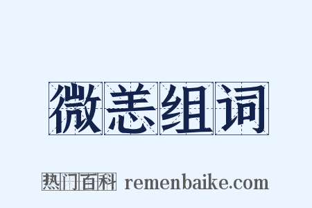 微恙组词是什么意思的图片